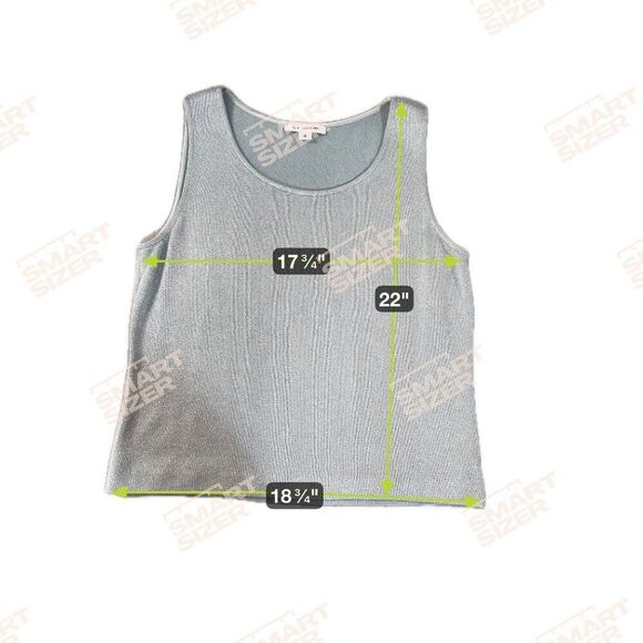 St. John Womens Silver Metallic Knit Tank Top Camisole Under Shirt Size M READ - Picture 5 of 5